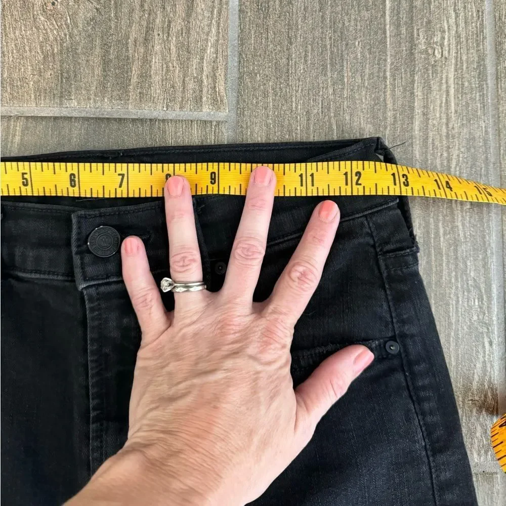 Mother High Wasted Rider Ankle Jeans 26 Not Guilty Black Stretch Denim - Picture 13 of 13